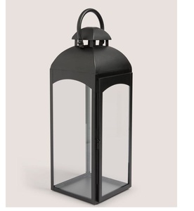 Classic Selling Eco-Friendly Premium Portable Centerpiece Metal &Glass <b>Lantern</b> With Matt <b>Black</b> Finish Candle <b>Lantern</b> for Outdoor - Product Image 1