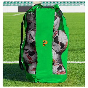 Prime Bags Large Capacity Mesh Sports <b>Ball</b> Bag Drawstring Black Red Travel Backpack Basketball Football Volleyball Soccer - Product Image 5