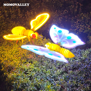Ngoài trời Vườn cắm trại trang trí chiếu sáng Motif giáng sinh flutterby trang trí bướm với ánh sáng để khách sạn dự án - Product Image 5