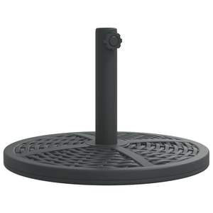 Base de parasol de patio durable en polyéthylène et béton, 26,5 lb, noire - Product Image 2