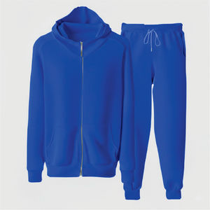 Conjunto de dos piezas de moda urbana para otoño/invierno: Sudadera con capucha de forro polar para hombre y mujer, informal, con cremallera, talla grande, estampado. - Product Image 4