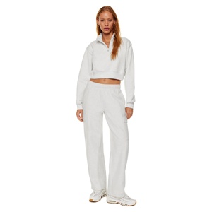 Services OEM ODM – Pantalon décontracté taille haute pour femme, coupe slim, couleur unie, haute qualité, style streetwear, en vente - Product Image 2