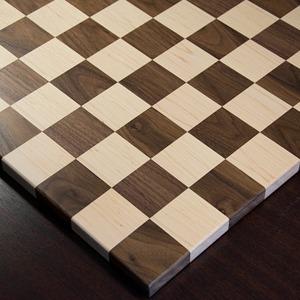Jeu d'échecs en bois de qualité supérieure, cadeau, échiquier professionnel en bois de noyer massif à grain transversal, grand échiquier - Product Image 6