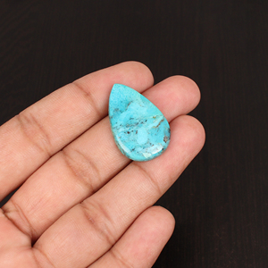 Turquoise naturelle américaine d'Arizona, cabochon en forme de poire, pierre précieuse de 14,8 carats, 29x19 mm, pour la fabrication de bijoux - Product Image 2