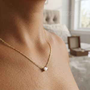 Colgante Flotante con Diamante Cultivado en Laboratorio, Obsequio Romántico de Amor Eterno para Aniversario - Product Image 5