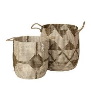 Nouveau panier en jonc de mer tressé à la main Vintage multifonctionnel Vietnam paniers à linge durables et durables pour salon et chambre à coucher - Product Image 1