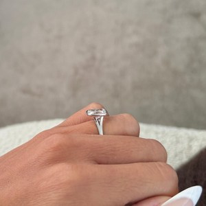 3 Carat <b>Cushion</b> Cut Lab Grown Diamond Gold <b>Ring</b> for Women | Luxury Solitaire Engagement <b>Ring</b> | Trendy Bridal <b>Wedding</b> Jewelry - Product Image 4