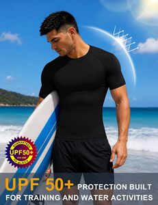 Rashguard de combat haute densité pour homme, en nylon et élasthanne, à manches courtes, de compression, pour usage professionnel en salle de sport, fabrication professionnelle - Product Image 5