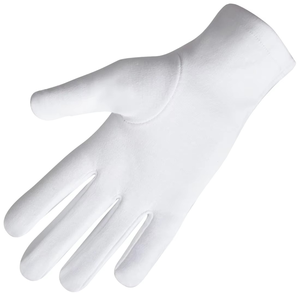 Gants de cérémonie maçonniques brodés en coton blanc pour les francs-maçons - Product Image 4