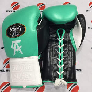 Guantes de Boxeo Profesionales de Primera Calidad, Estilo No Boxing No Life, Guantes de Combate de Cuero Premium, Equipo de Competición de Muay Thai y Kickboxing - Product Image 1