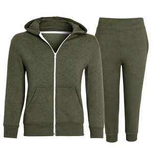 Best Selling OEM Custom Hooded Tracksuit Breathable Eco-Friendly Fleece Winter Jogger <b>Set</b> for Men & Children - Product Image 5