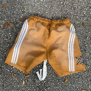 Fabricant de vêtements de rue Logo personnalisé Pantalons de survêtement en éponge française Pantalons pour hommes en coton vieilli Vintage lavage à l'acide Shorts - Product Image 5