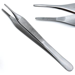 Premium Adson Dressing Tissue Forceps 15cm Serrated Tip Surgical Forceps Stainless Steel Plastic Dental Surgical instruments CE - Product Image 1