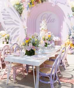 Chaises en rotin faites à la main pour enfants, idéales pour la location événementielle, les fêtes d'anniversaire, les mariages, les cérémonies, les fêtes bohèmes et la décoration de lieux. - Product Image 2