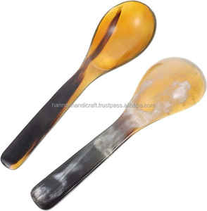 Juego de Cucharas de Cuerno de Búfalo Natural Pulido de Calidad para Café, Té y Vino - Utensilios de Cocina, Vajilla - Product Image 2