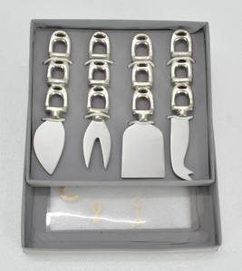 Juego de Servir Queso con Diseño de Estribo de Caballo, 4 Piezas, Apto para Lavavajillas, Juego de Cubiertos de Acero Inoxidable, Caja de Regalo de Lujo, Precio de Fábrica - Product Image 2