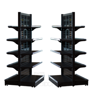 Double-Sided Heavy Duty Supermarket Gondola Shelving Metal Retail Store <b>Shelf</b> System Grocery Store Powder Coated Quick - Product Image 1