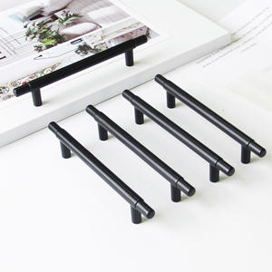 High Quality Modern Zinc Alloy T-<b>Bar</b> Handle Matte Black <b>Pull</b> <b>for</b> Kitchen Cabinet Drawer Nightstand Wardrobe Bathroom Decor - Product Image 6