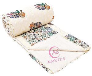 Organic Fluffy 400 TC Pure Cotton Jaipuri Printed Lightweight <b>Single</b> Bed <b>Quilt</b>/Razai/Rajai 85x55 Inches | Soft Cozy - Product Image 3