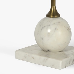 Mesa de Centro Contemporánea con Tapa Redonda Esculpida, Base Esférica Artística y Elegante Base Delgada, Soporte Compacto para Bares - Product Image 3