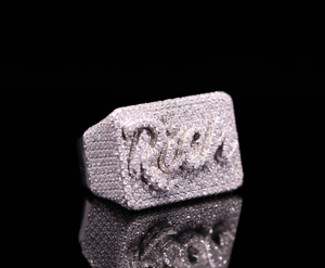 Bague Tendance en Moissanite pour Homme, Style Audacieux, Montre-Bague de Luxe à Sertissage Griffe pour Fiançailles, Mariage, Anniversaire - Product Image 1