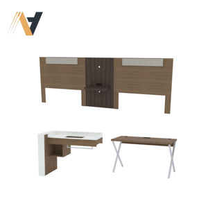 Commercial Grade Hotel Bedroom Casegoods with <b>Long</b> Term Guest Room Storage <b>Desk</b> Function MDF HPL Veneer Vietnam factory - Product Image 2