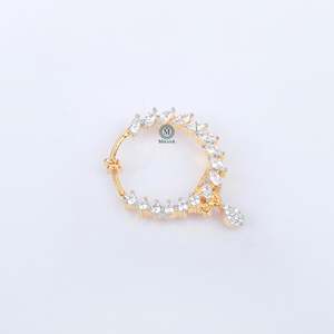 Titanium CZ Designer Nose Ring Hoop-Casual Belly Piercing Jewelry for Children 12mm PVD - Product Image 2