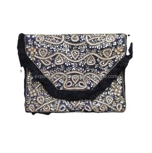 Bolso de mano indio con cuentas para fiesta nocturna, bolso con cierre de cremallera, venta al por mayor - Product Image 1