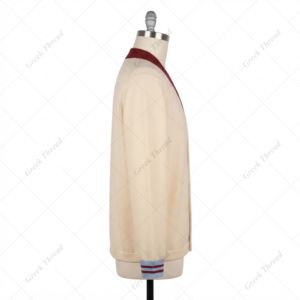 customized ASTRO COLLEGE <b>CARDIGAN</b> Low-cut v-neck Inseam pockets Embroidery chenille Logos Acrylic Wool Knitted Sweater <b>Cardigan</b> - Product Image 3