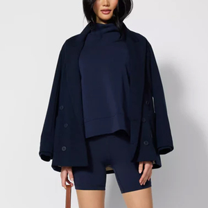 เสื้อสเวตเชิ้ตออกกำลังกายฤดูหนาวแบบสวมคอ ยูนิเซ็กซ์ คุณภาพสูง ทรงปกติ ผ้าฝ้าย 100% บุขนด้านใน น้ำหนักเบา แขนยาว เหมาะสำหรับโยคะ - Product Image 4