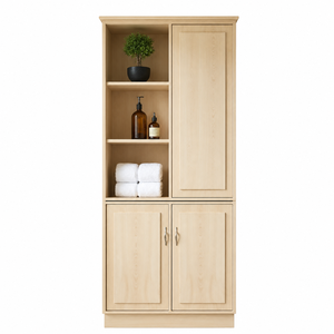 Mueble de Baño Alto de Madera de Teca Natural con Espacio para Toallas - Product Image 2