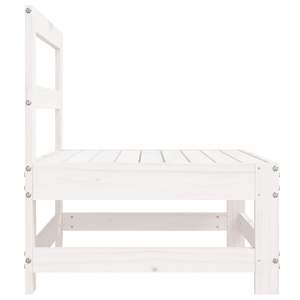 Canapé de jardin modulaire central en bois de pin massif blanc, taille moyenne, avec une excellente durabilité - Product Image 4