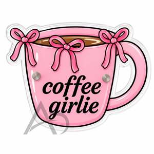 Caja de Pestañas Acrílica Coffee Girlie, Reutilizable, Magnética, con Forma de Corazón, Logotipo Personalizado, Lazo Rosa, Herramienta de Belleza Estética - Product Image 1