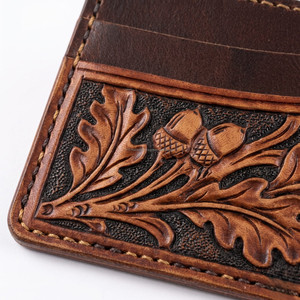 2026 Genuine <b>Leather</b> <b>Card</b> <b>Holder</b> With Hand Tooled Design And Multiple <b>Card</b> Slots Men's <b>Card</b> <b>Holder</b> Daily Use Slim Western Carved - Product Image 3