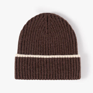Bonnet unisexe en tricot côtelé épais 100 % laine, confortable et ajustable, pour l'hiver, avec logo personnalisé, OEM, marque privée, fournisseur en gros - Product Image 6