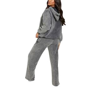 Survêtement femme uni teint sur mesure au design unique, effet délavé à l'acide, nouvelle collection hiver tendance - Product Image 3