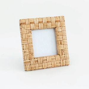 <b>Rattan</b> Wooden Cane Decorative Picture <b>Frame</b> Table Decor for Your Marriage Gift in United States for Special Day Direct From Manu - Product Image 3