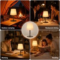 Lampe de table sans fil rechargeable, batterie 2000 mAh, lampe de nuit LED avec USB Type-C, sans scintillement, CRI élevé, lampe de lecture et d'étude pour chevet