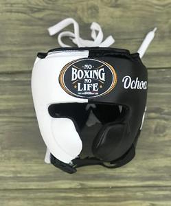 Protector de Cabeza de Boxeo No Boxing No Life, Visera Transparente, Unisex, Cierre Ajustable con Cordones, Cuero Vacuno Genuino, para Adultos, Precio al por Mayor - Product Image 6