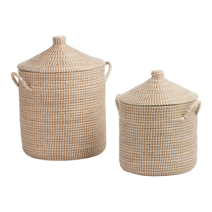 Juego de Cestas de Almacenamiento de Mimbre Rústico para Organización de Dormitorios, Material Ecológico Natural, Cestas Tejidas, Precio al por Mayor para Importadores Globales - Product Image 1