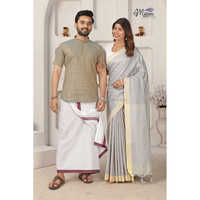 Ensemble chemise et dhoti pour homme Fabzone, modèle combo Diwali avec sari, Fabzonemaan