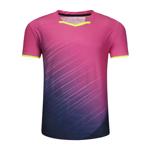 Camiseta de Tenis para Hombre al por Mayor OEM, Color Azul Marino Oscuro con Detalles en Amarillo Neón, Ropa Deportiva Transpirable de Malla, Secado Rápido, Fabricante de Camisetas - Product Image 4