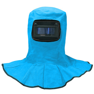 Premium Quality Cowhide Split Leather Welding Hood for Safety for Industrial Heat Spark Resistant Heavy Duty Welder <b>Cap</b> Hood - Product Image 2