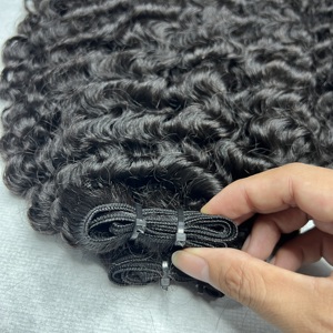 ชุดผมหยิกพม่าดิบ, เทปผมหยิกพม่าปลายหนา, ต่อผมมนุษย์คลื่นหยิกพม่าสําหรับผู้หญิงผิวดํา - Product Image 5