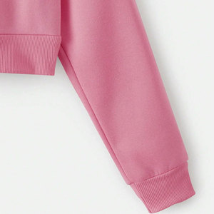New Wholesale Custom Logo Sweaters Cotton Pullover Winter Sweaters for Women Loose Crew Neck and Long Sleeves in Solid Color - Product Image 4