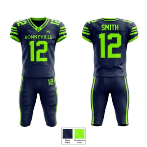 Jersey de Fútbol Americano Personalizado OEM, Transpirable, con Logotipo Frontal Impreso por Sublimación, Corte Ajustado, Venta al Por Mayor - Product Image 3