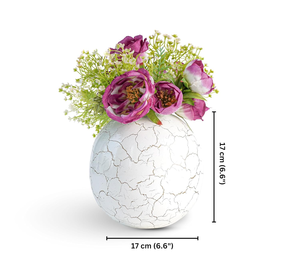 Vase sphérique en métal rond de qualité supérieure, porte-fleurs contemporain, vase décoratif pour la maison, l'hôtel, le restaurant et la décoration de table - Product Image 3