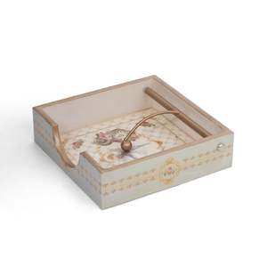 Caja de pañuelos de madera de lujo con diseño Meenakari y barra de presión metálica |   Porta Servilletas Decorativo Étnico para Decoración del Hogar, Bodas y Hoteles - Product Image 5