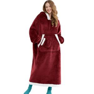 Sweat-shirt à capuche surdimensionné avec poche, couverture portable pour adultes et femmes - Product Image 1