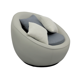 Swivel Extendable Chaise Lounge <b>Sofa</b> Chair PU Leather Upholstery Solid <b>Wood</b> <b>Frame</b> Eco-Friendly Modern Design for Living - Product Image 3